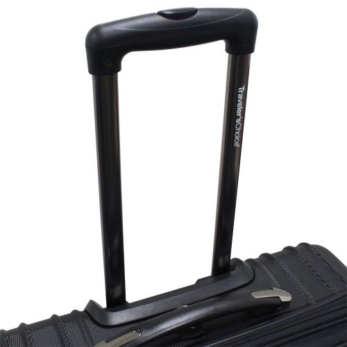  Travelers Choice Tasmania 25 Inch Expandable Spinner Luggage, Black