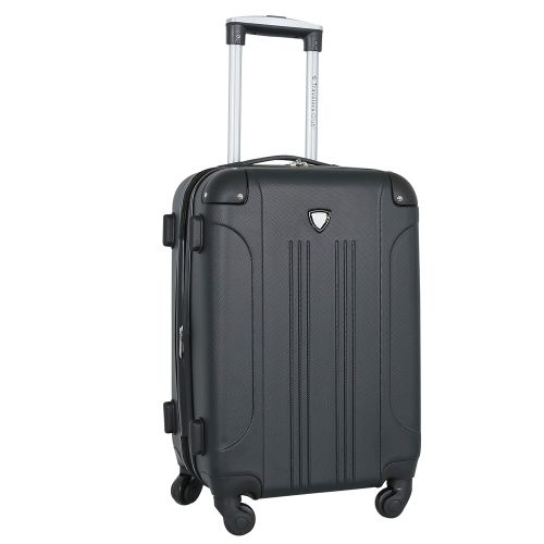  Travelers Club Luggage Chicago 20 Hardside Expandable Carry-on Spinner, Black