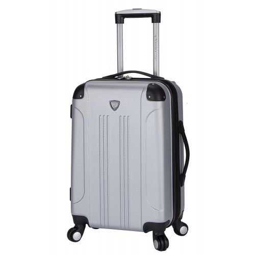  Travelers Club Luggage Chicago 20 Hardside Expandable Carry-on Spinner, Black