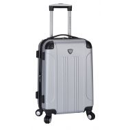 Travelers Club Luggage Chicago 20 Hardside Expandable Carry-on Spinner, Silver