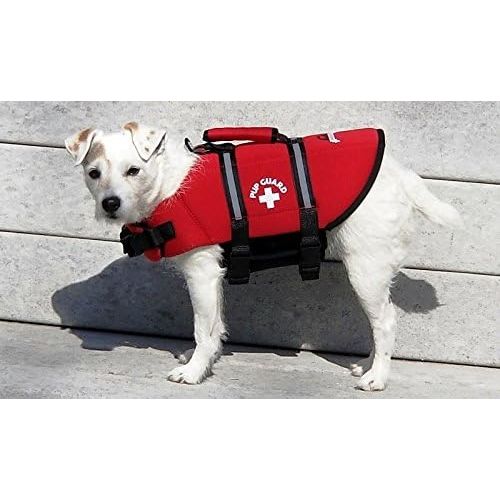 Travelin K9 Premium Red Neoprene Dog Life Jacket, Reflective, Bouyant
