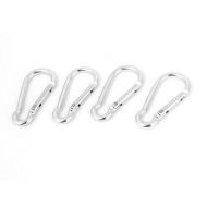 Traveling Bottle Key Holder Carabiners Hooks Clips Silver Tone 5cm Long 4PCS by Unique Bargains