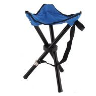 Traveling Camping Picnic Carriable Folding Pocket Chairs Tripod Seat Stool Blue
