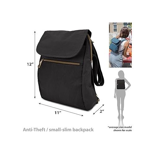  Travelon Anti-theft Signature Slim Backpack, Black