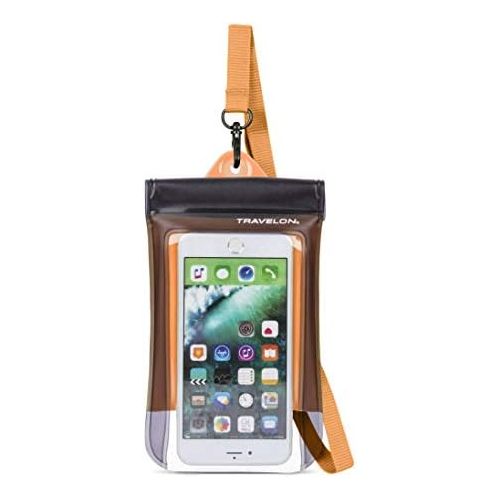  Visit the Travelon Store Travelon Floating Waterproof Smart Phone/Digital Camera Pouch, Orange