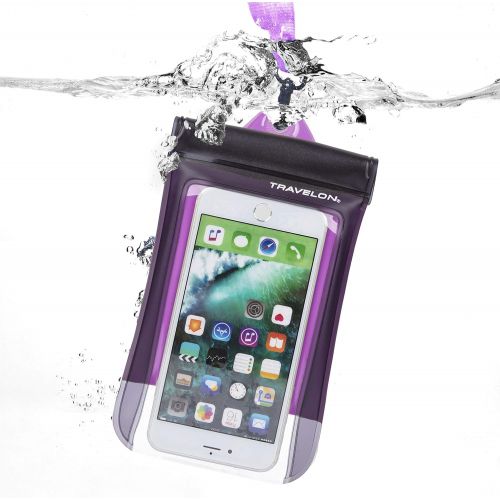  Travelon Floating Waterproof Smart Phone/Digital Camera Pouch, Purple