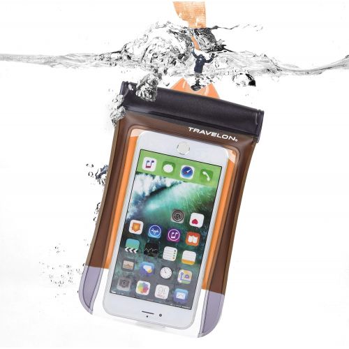  Travelon Floating Waterproof Smart Phone/Digital Camera Pouch, Orange