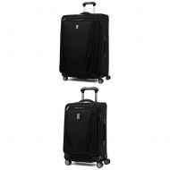 Travelpro Luggage Crew 11 29 Expandable Spinner Suitcase w/ Suiter + 21 Carry-On Spinner (Black)