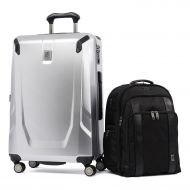 Travelpro Crew 11 2 Piece Set (25 Hardside Spinner and Executive Backpack), Silver and Black