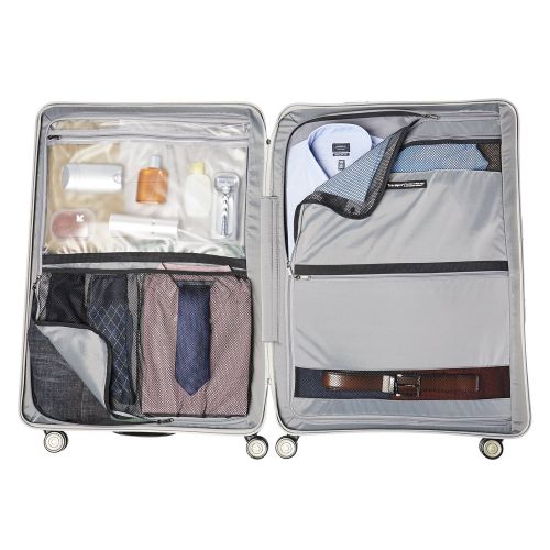  Travelpro Luggage Crew 11 29 Polycarbonate Hardside Spinner Suitcase, Silver