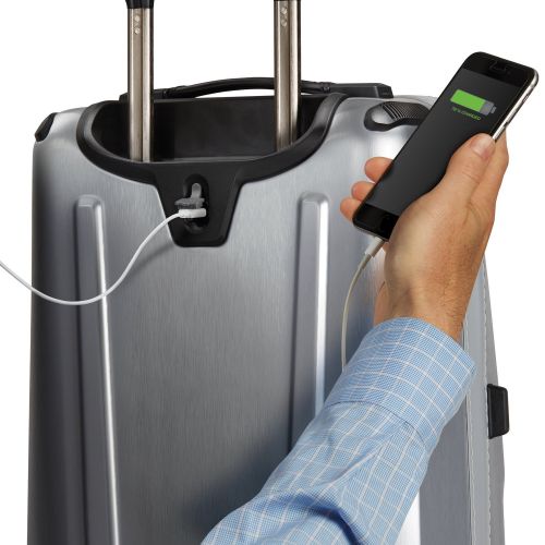  Travelpro Luggage Crew 11 22 Carry-on Slim Hardside Rollaboard w/USB Port, Silver