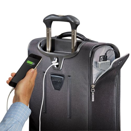  Travelpro Luggage Crew 11 20 Carry-on International Spinner w/USB Port, Black