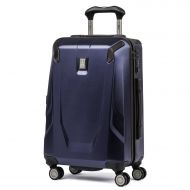 Travelpro Luggage Crew 11 21 Carry-on Slim Hardside Spinner w/USB Port, Obsidian Black/Blue Interior