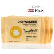 Travelwell TRAVELWELL Individually Wrapped Powder Dish Detergent,1.5 Ounce per Bag,200 Bags per Case Dishwasher Rinse Aid Hotel Toiletries Amenities Powder Dish soap