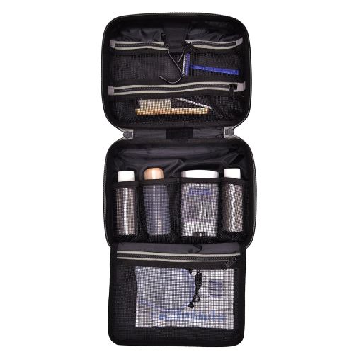  Traverlers Choice Traveler’s Choice Compression EVA molded multi-function Amenity & Utility Travel Storage Organizer Kit - Black (10-Inch)