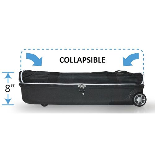  Travolution 28” Wheeled Drop-Bottom Duffel with Garment Rack with Grey Trim