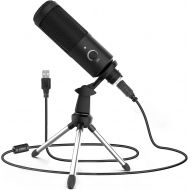 [아마존베스트]USB Microphone, Travor Metal Condenser Recording Microphone for Laptop MAC or Windows Cardioid Studio Recording Vocals, Voice Overs,Streaming Broadcast and YouTube Videos