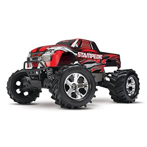 트랙사스 Traxxas Stampede 4X4: 1/10 Scale 4wd Monster Truck with TQ 2.4GHz Radio, Red