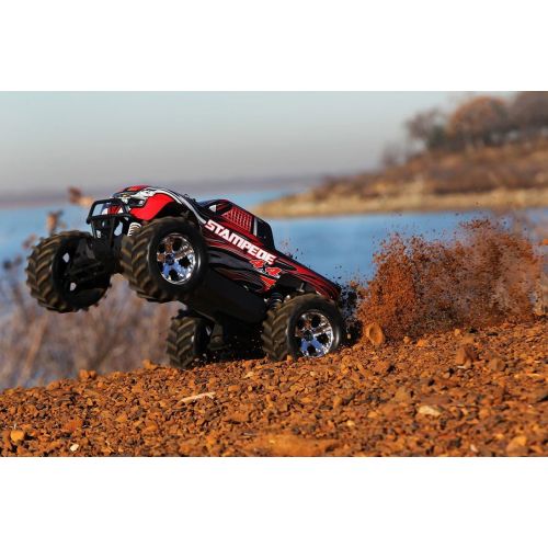 트랙사스 Traxxas Stampede 4X4: 1/10 Scale 4wd Monster Truck with TQ 2.4GHz Radio, Red