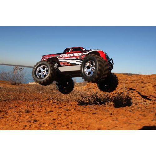 트랙사스 Traxxas Stampede 4X4: 1/10 Scale 4wd Monster Truck with TQ 2.4GHz Radio, Red