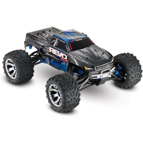 트랙사스 Traxxas Revo 3.3: 1/10 Scale 4WD Nitro-Powered Monster Truck with TQi 2.4GHz Radio & TSM, Blue