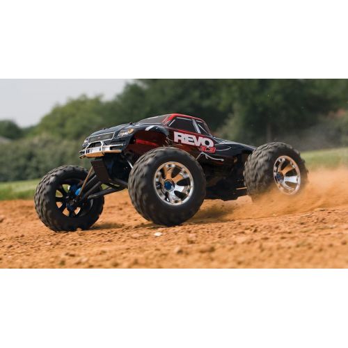 트랙사스 Traxxas Revo 3.3: 1/10 Scale 4WD Nitro-Powered Monster Truck with TQi 2.4GHz Radio & TSM, Blue