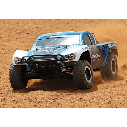 트랙사스 Traxxas Slash 1/10 Scale 2WD Short Course Racing Truck with TQ 2.4 GHz Radio System, Blue/White