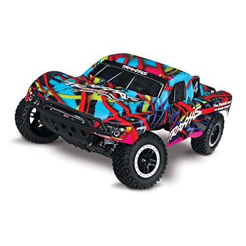 트랙사스 Traxxas 58076-4 HWN Hawaiian Slash 2WD 1/10 Brushless Short Course Truck with TQI 2.4 Ghz Radio/TSM