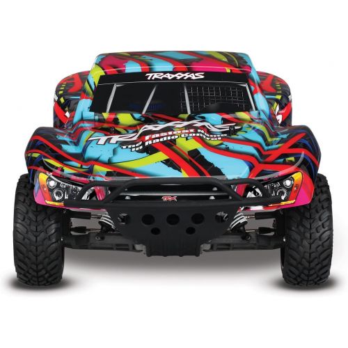 트랙사스 Traxxas 58076-4 HWN Hawaiian Slash 2WD 1/10 Brushless Short Course Truck with TQI 2.4 Ghz Radio/TSM