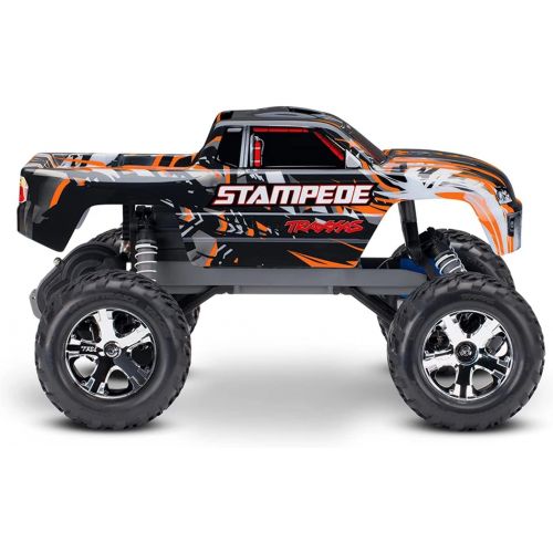 트랙사스 Traxxas 36054-4-ORNG Stampede: 1/10 Scale Monster Truck w/TQ 2.4GHz Radio System