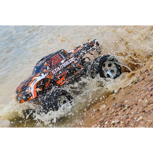 트랙사스 Traxxas 36054-4-ORNG Stampede: 1/10 Scale Monster Truck w/TQ 2.4GHz Radio System