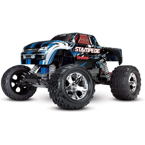 트랙사스 Traxxas Stampede 1/10 2WD Monster Truck with TQ 2.4GHz Radio, Blue, 1:10 Scale