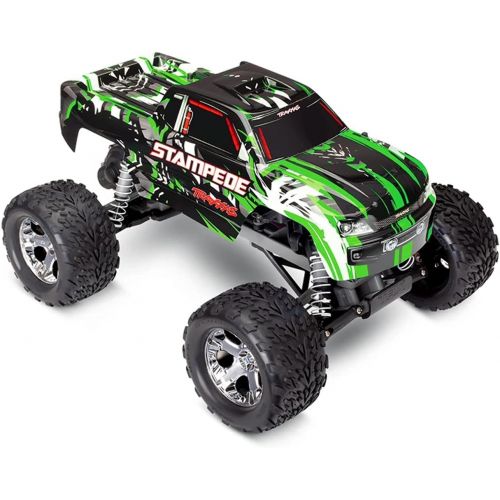 트랙사스 Traxxas 36054-4-GRN Stampede: 1/10 Scale Monster Truck w/ TQ 2.4GHz Radio System