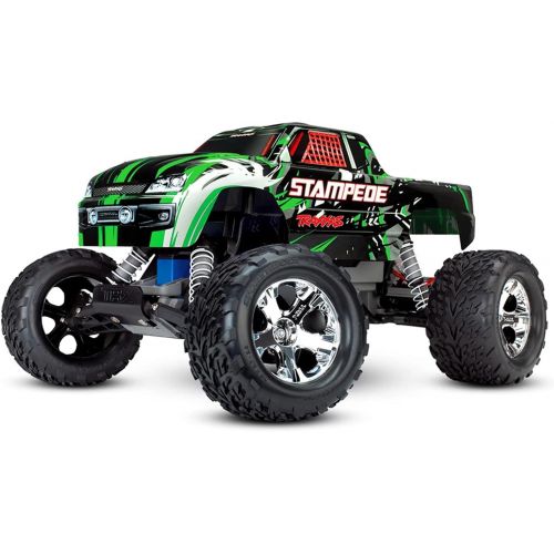 트랙사스 Traxxas 36054-4-GRN Stampede: 1/10 Scale Monster Truck w/ TQ 2.4GHz Radio System