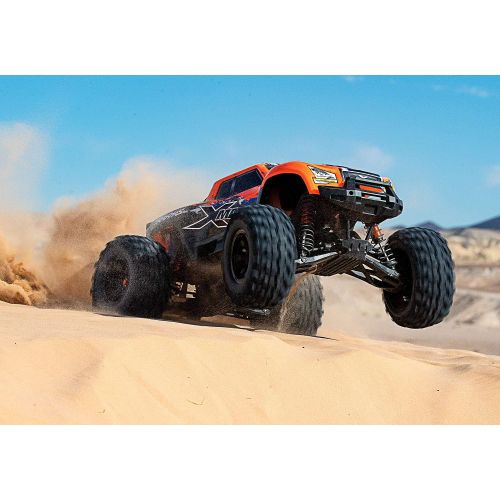 트랙사스 Traxxas X-Maxx 1/6 RTR Electric Monster Truck w/VXL-8s, TSM, Orange, TRA77086-4