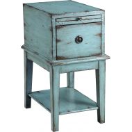 Treasure Trove Accents Chairside Chest, Weathered and Distressed Green Finish