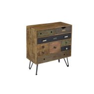 Treasure Trove Accents 68224 Nine Drawer Chest 30-Inch Multicolor