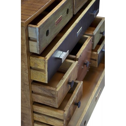  Treasure Trove Accents 68224 Nine Drawer Chest 30-Inch Multicolor