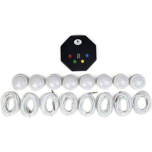  Trebisky Quiz Answer Game Buzzer Standalone System w LED Light buttons 8-Player 3ft cables Who’s first (System 2nd Gen)