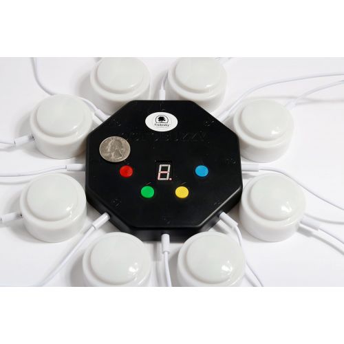  Trebisky Quiz Answer Game Buzzer Standalone System w LED Light buttons 8-Player 3ft cables Who’s first (System 2nd Gen)