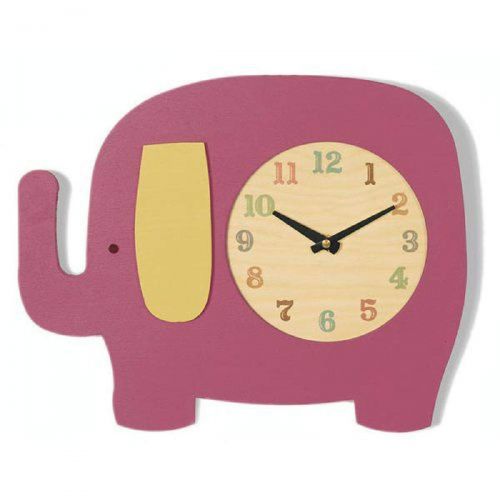  Tree by Kerri Lee Elephant Clock, Raspberry