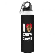 Tree-Free Greetings VB49034 I Heart Chow Chows Artful Traveler Stainless Water Bottle, 18-Ounce, Tan