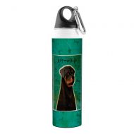 Tree-Free Greetings VB48007 John W. Golden Artful Traveler Stainless Steel Water Bottle, 18-Ounce, Rottweiler