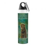 Tree-Free Greetings VB48057 John W. Golden Artful Traveler Stainless Steel Water Bottle, 18-Ounce, Black Pug