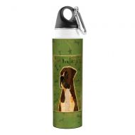 Tree-Free Greetings VB48034 John W. Golden Artful Traveler Stainless Steel Water Bottle, 18-Ounce, Brindle Boxer