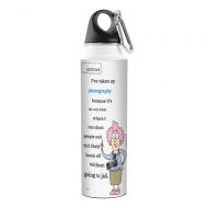 Tree-Free Greetings VB47846 Aunty Acid Artful Traveler Stainless Steel Water Bottle, 18-Ounce, Photography