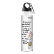 Tree-Free Greetings VB47835 Aunty Acid Artful Traveler Stainless Steel Water Bottle, 18-Ounce, Johnny Depp