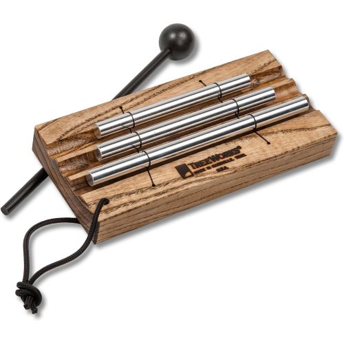  TreeWorks Chimes (MADE IN U.S.A.) Three Tone Energy Chime for Meditation and Classroom Use includes Mallet and Cord Handle (VIDEO) (TRE420)