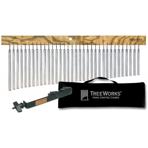  TreeWorks Chimes TRE35kit Made in USA Complete Large Single Row Chime Set with Mount and Travel Bag