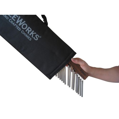  TreeWorks Chimes TRE35kit Made in USA Complete Large Single Row Chime Set with Mount and Travel Bag